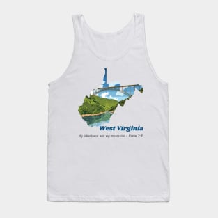 USA State of West Virginia Psalm 2:8 - My Inheritance and possession Tank Top